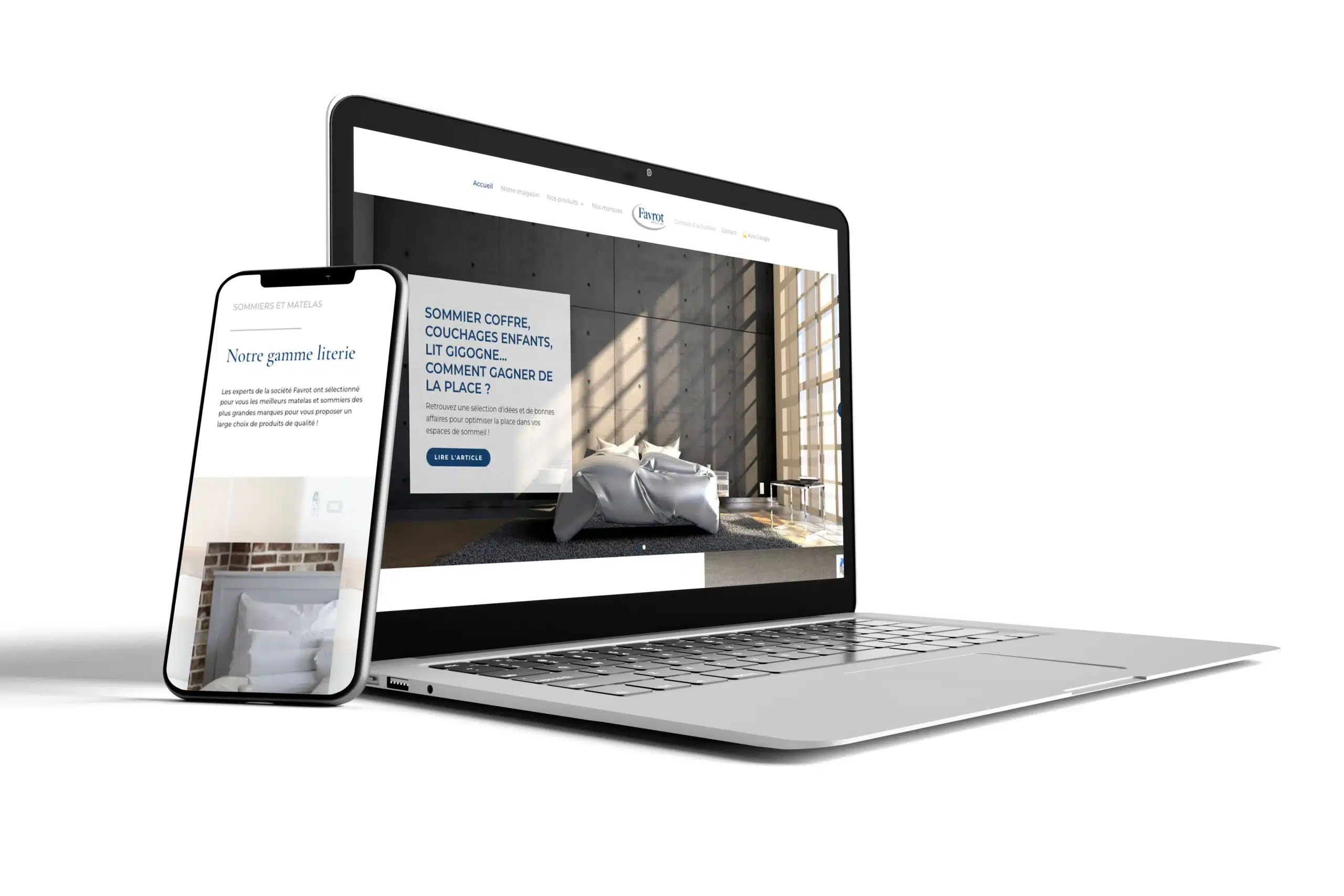 site internet Literie Favrot