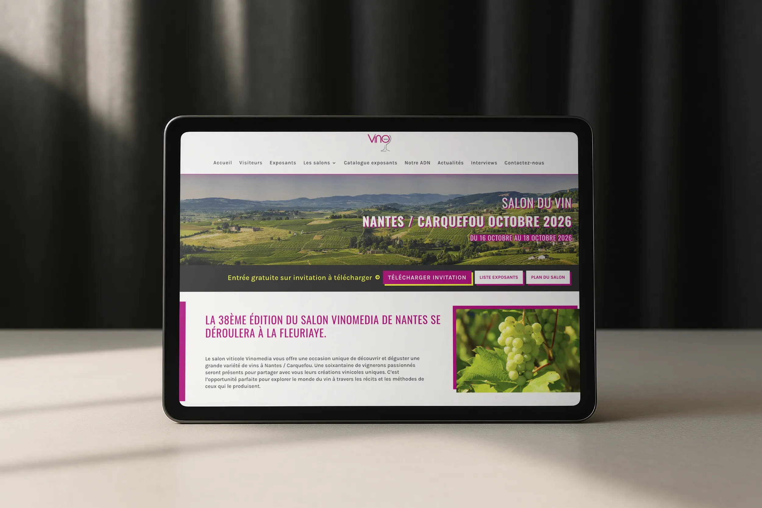 site web salon vinomedia