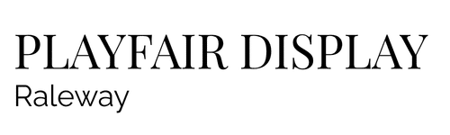 Typo Dreams Up typos PLAYFAIR DISPLAY et Raleway