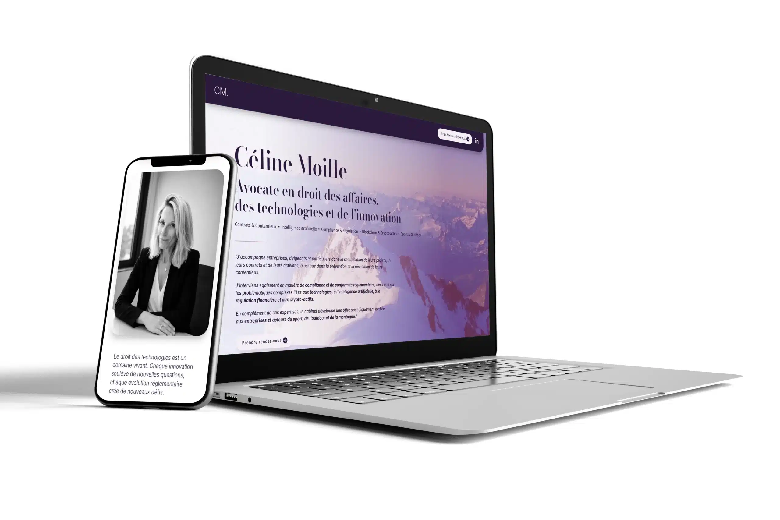 site internet de Céline Moille, avocate basée à Lyon
